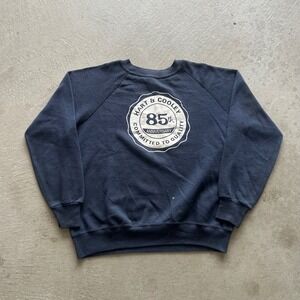 Vintage 80s Hart & Cooley Sweatshirt Size Large Navy Blue‎ Crewneck HVAC